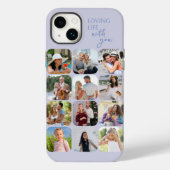 フォトコラージュ12写真グリッド愛の生活 Case-Mate iPhoneケース (裏面)