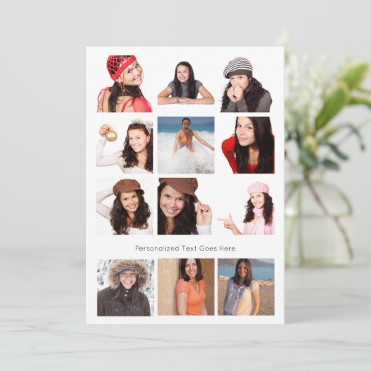 フォトコラージュ12枚の写真パーソナライズされた (スタンド正面)