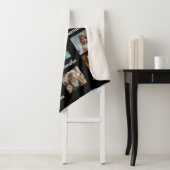 フォトコラージュ12 Instagram写真キッズネームブラック シェルパブランケット (インサイチュ)