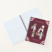 フォトコラージュ14誕生日ピンクフラワーゲストブック ノートブック (内部)