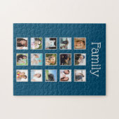 フォトコラージュ15枚の画像ファミリー ジグソーパズル (横)