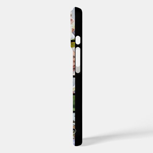 フォトコラージュ16枚フォトモノグラム名カスタムの色 Case-Mate iPhoneケース (裏面 / 左)