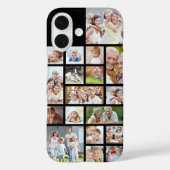 フォトコラージュ18枚カスタム写真カラーブラック Case-Mate iPhoneケース (裏面)