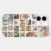 フォトコラージュ18枚カスタム写真カラーホワイト Case-Mate iPhoneケース (裏面 (横))