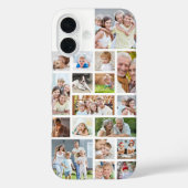 フォトコラージュ18枚カスタム写真カラーホワイト Case-Mate iPhoneケース (裏面)