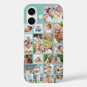 フォトコラージュ18枚カスタム写真カラーミント Case-Mate iPhoneケース (裏面)