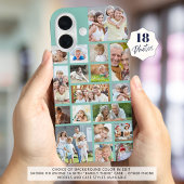 フォトコラージュ18枚カスタム写真カラーミント Case-Mate iPhoneケース