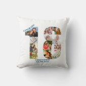 フォトコラージュ18誕生日パーソナライズされた記念 クッション (正面)
