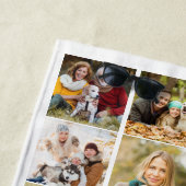 フォトコラージュ19写真ホワイトファミリー懇親会 ビーチタオル (インサイチュ)