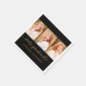 フォトコラージュ2015卒業パーティーペーパーナプキン スタンダードカクテルナプキン (角)