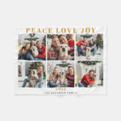 フォトコラージュ2022年クリスマス フリースブランケット (正面(横))