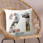 フォトコラージュ21歳の誕生日パーソナライズされた記念 クッション<br><div class="desc">21歳パーソナライズされたの誕生日プレゼント。海カスタムブルーのタイポグラフィで21番に整形した綺麗な写真のコラージュを有する装飾枕。"読おめでとう!"と名前をカスタムすると誕生日(すべて編集または編集で離れきる空白の)。テンプレートは写真を追加する準備ができて、上から数のまわりに字ごとに作業する。家族の写真違うや、21歳の誕生日の人の写真のタイムラインなど、好きな写真を最大10枚まで追加できる。私たちの店で写真のギフトや21歳の誕生日カードをパーソナライズされた参照して下さい。</div>