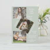 フォトコラージュ3のパーソナライズされた卒業 案内状 (スタンド正面)