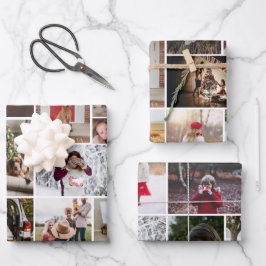 フォトコラージュ3ラッ違うピング紙シート ラッピングペーパーシート