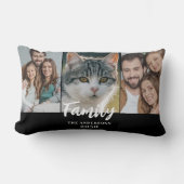 フォトコラージュ3家族の名前(年) ランバークッション (正面)