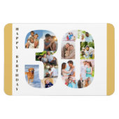フォトコラージュ30歳おめでとう30歳の誕生日 マグネット (横)