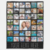 フォトコラージュ39フォトコラージュパーソナライズされた フリースブランケット (正面)