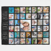 フォトコラージュ39フォトコラージュパーソナライズされた フリースブランケット (正面(横))