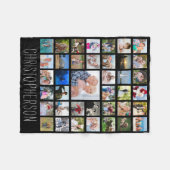 フォトコラージュ39写真編集可能カラーパーソナライズされた フリースブランケット (正面(横))