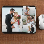 フォトコラージュ4の結婚写真モンタージュ マウスパッド<br><div class="desc">自分の写真ユニークモッ結婚サッドを作成する。この写真テンプレートは、4つの写真を追加する準備ができているお気に入りのが、自動的に1つのメインの背景の写真としてランドスケープ形式で表示され、残りの3つの写真はジグザグのモンタージュで重ねられる。このデザインは狭い黒い写真枠と黒い写真枠を持っ縁どている。</div>