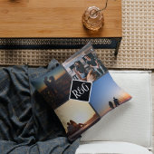 フォトコラージュ4パーソナライズされたフォトモノグラム クッション