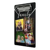 フォトコラージュ4写真カスタムファミリーをテーマ ミニクリップボード (アングル2)