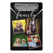 フォトコラージュ4写真カスタムファミリーをテーマ ミニクリップボード (正面)