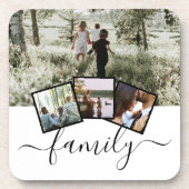 フォトコラージュ4画像カスタムパーソナライズされた コースター (正面)