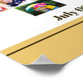 フォトコラージュ40カスタム歳40歳の誕生日 ポスター (角)