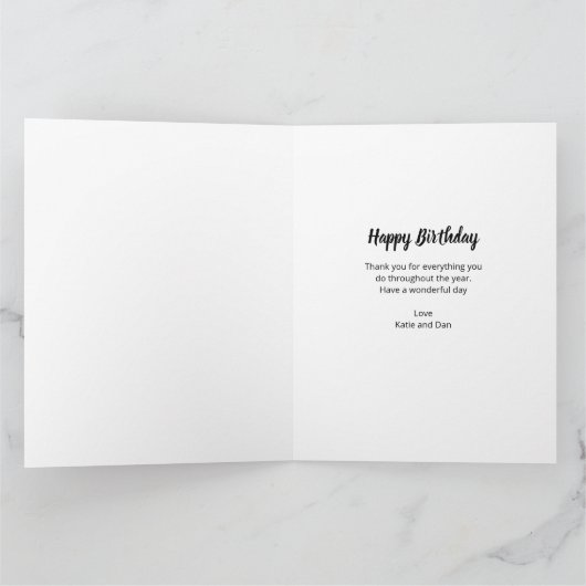 フォトコラージュ40写真パーソナライズされた誕生日 カード (内部)