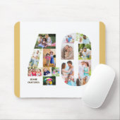 フォトコラージュ40歳の誕生日40カスタム歳 マウスパッド (マウス)