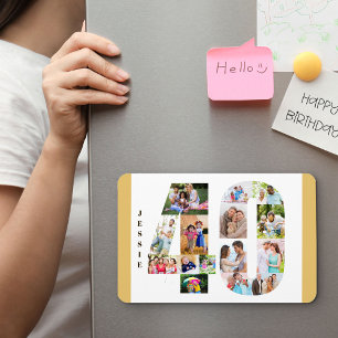 フォトコラージュ40番 – 40th Birthday Neutral マグネット