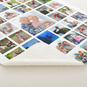 フォトコラージュ45写真の色パーソナライズされた シェルパブランケット (3/4)