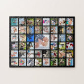 フォトコラージュ45写真ブラック ジグソーパズル (横)