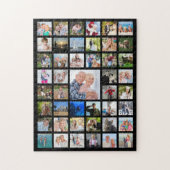 フォトコラージュ45写真ブラック ジグソーパズル (縦)