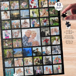 フォトコラージュ45写真ブラック ジグソーパズル<br><div class="desc">おもしろいユニーク時間と時間を繰り返して贈り物のための45枚の写真のコレクションの記憶に残るギフトを作成するか、完成後にパズルを一緒に接着することによぶら下がったり、記念壁を作成する。記念日や祖父母の贈り物、誕生日やマイルストーンの達成や退職者の贈り物や休暇の写真やテーマのコレクションのためのおもしろいに最適お気に入りの。編集可能な黒の背景は、[追クリック加]タブでで変更すカスタマイズることができる。写真のヒント：最も速最高のい/結果を得るには、被写体が中央にある写真を選択し、四角い形にプリクロップしてからアップロードし、写真の宇宙を完全に満たす。この連絡デザイもしナーを変更するか、別のデザインで変更する。</div>