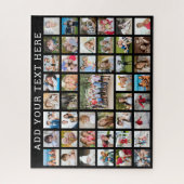 フォトコラージュ45枚の写真パーソナライズされたのカスタム色 ジグソーパズル (縦)