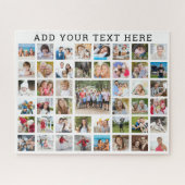 フォトコラージュ45枚の写真パーソナライズされたのカスタム色 ジグソーパズル (横)