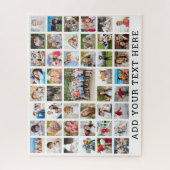 フォトコラージュ45枚の写真パーソナライズされたのカスタム色 ジグソーパズル (縦)