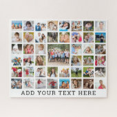 フォトコラージュ45枚の写真パーソナライズされたのカスタム色 ジグソーパズル (横)