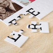 フォトコラージュ45枚の写真パーソナライズされたのカスタム色 ジグソーパズル (側面)