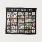 フォトコラージュ45枚の写真パーソナライズされたのカスタム色 タペストリー (正面(横))