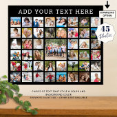 フォトコラージュ45枚の写真パーソナライズされたのカスタム色 ポスター