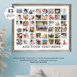 フォトコラージュ45枚パーソナライズされた白 フォトプリント           