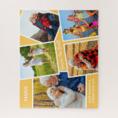 フォトコラージュ5写真イエローナパーソナライズされたナ ジグソーパズル (縦)