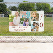 フォトコラージュ5写真70th誕生日バナー 横断幕 (インサイチュ)