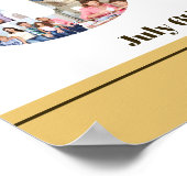 フォトコラージュ50カスタム誕生日50 ポスター (角)