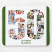 フォトコラージュ50誕生日番号50 パーソナライズされた マウスパッド (正面)