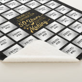 フォトコラージュ50誕生日 パーソナライズされた シェルパブランケット (3/4)