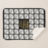 フォトコラージュ50誕生日 パーソナライズされた シェルパブランケット (正面(横))